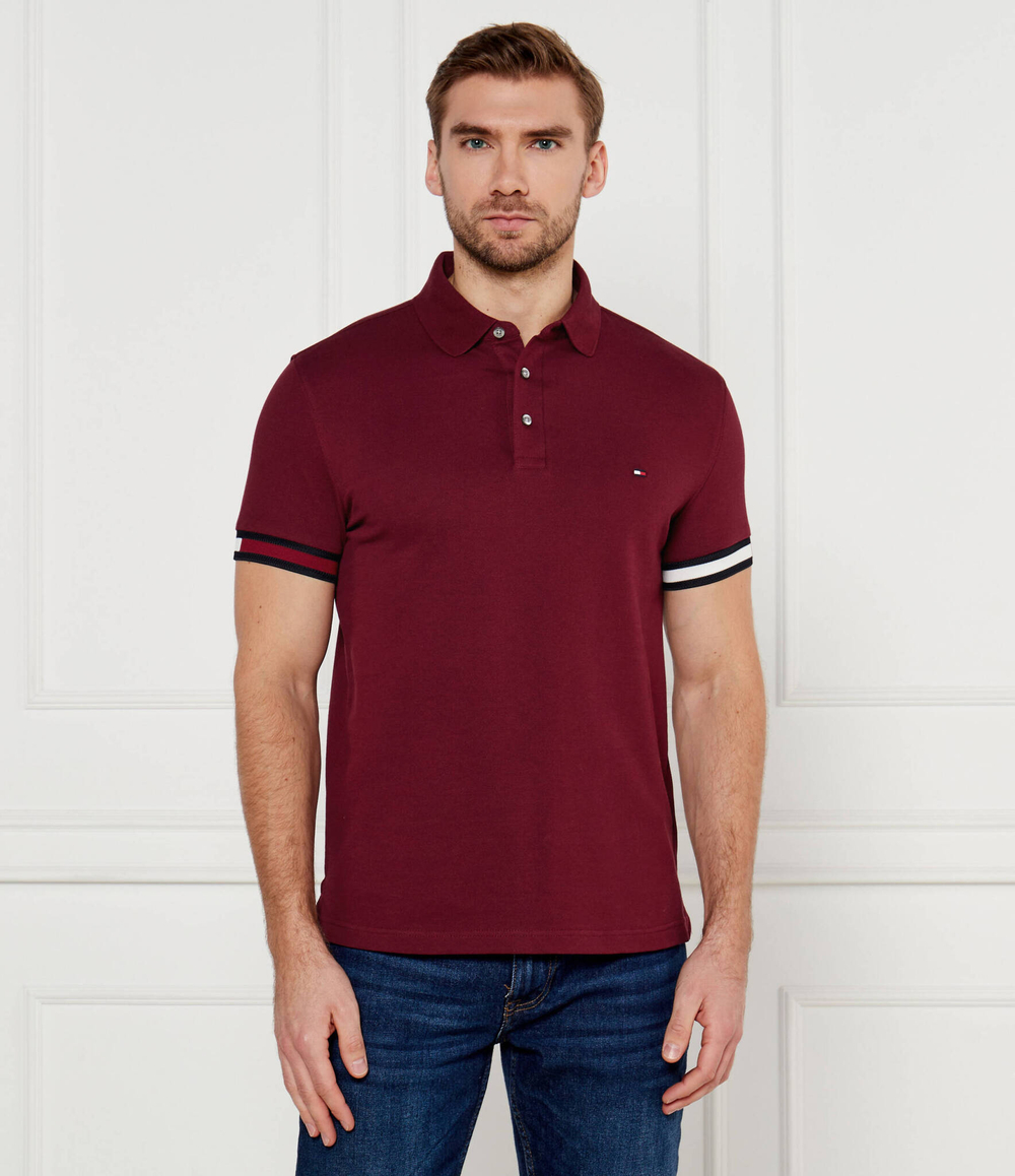 Поло flag Tommy Hilfiger - бордовый(MW0MW33156)