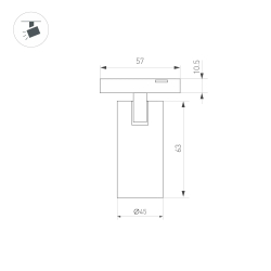 Светильник MAG-MICROCOSM-SPOT-R45-9W Warm3000 (BK, 36 deg, 24V) (Arlight, IP20 Металл, 3 года) 043254
