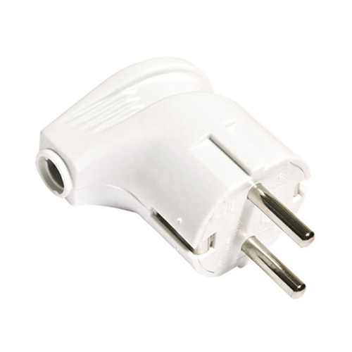 TDM Вилка угловая с/з белая 16А 250В SQ1806-0007