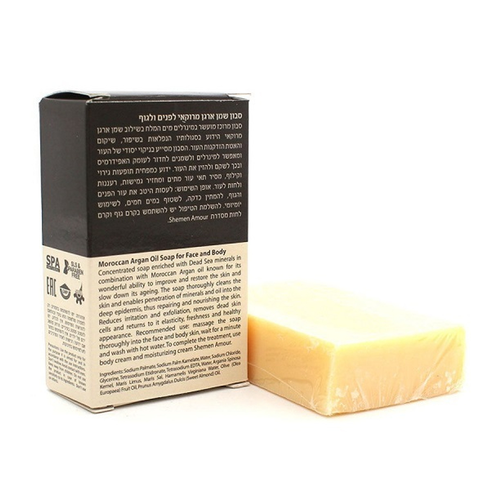 Массажное мыло с маслом Марокканского Аргана для лица и тела Shemen Amour Moroccan SPA 125мл