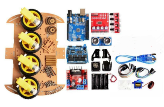4WD Шасси. Комплект для сборки с UNO