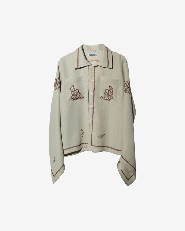 Рубашка с Инициалами бежевая - фото 1