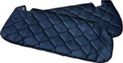 Чехлы на козырьки ЛАДА Ларгус, РЕНО Логан, Дастер, Сандеро (чёрная нить Рубин)