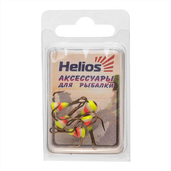 Тройник MUSTAD №14 3D глазок с эпоксидом 108P с фосфором (TRMS-14-E-108P) Helios