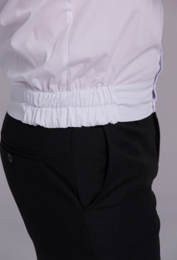 Рубашка форменная кадетская для кадетов казачья школьная детская белая длинный рукав хлопковая хлопок