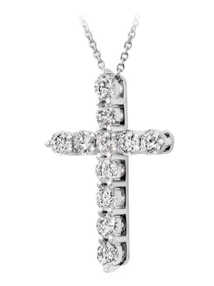 Колье-крест с бриллиантами массой 0.3 ct