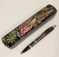 Ручка расписная  Паркер в шкатулке "Люпины"