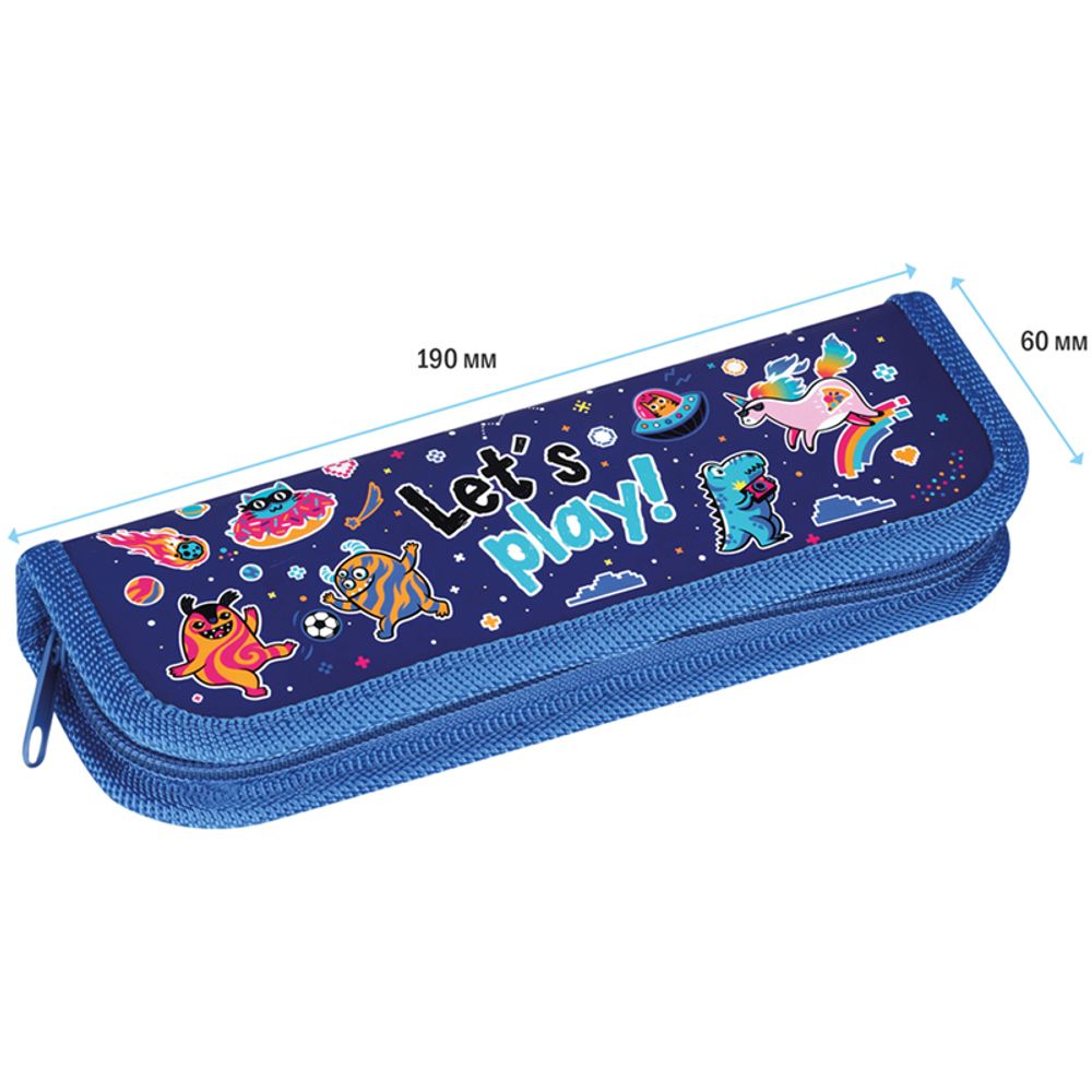 Пенал 1 отделение, 190*60 ArtSpace "Let's play", ламинированный картон