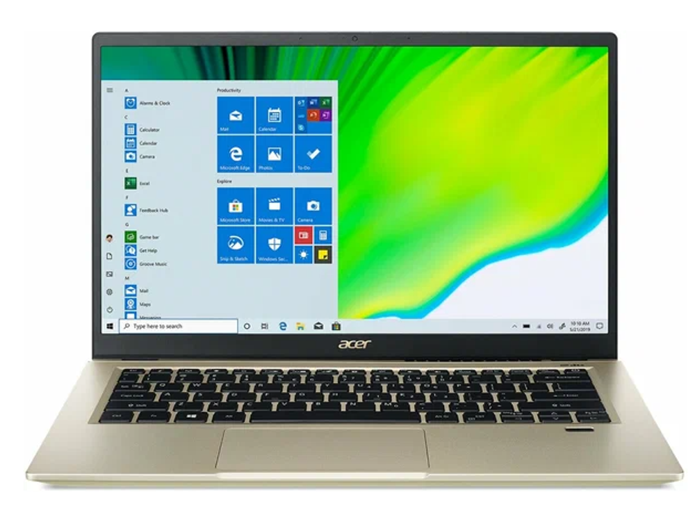 14' Ноутбук Acer Swift SF314-510 Blue/Gold (1920x1080, Intel Core i5-1135G7, RAM 8ГБ, SSD 256ГБ, Intel Iris XE MAX Graphics, Win 11)