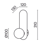 Настенный светильник (бра) Maytoni MOD419WL-01G