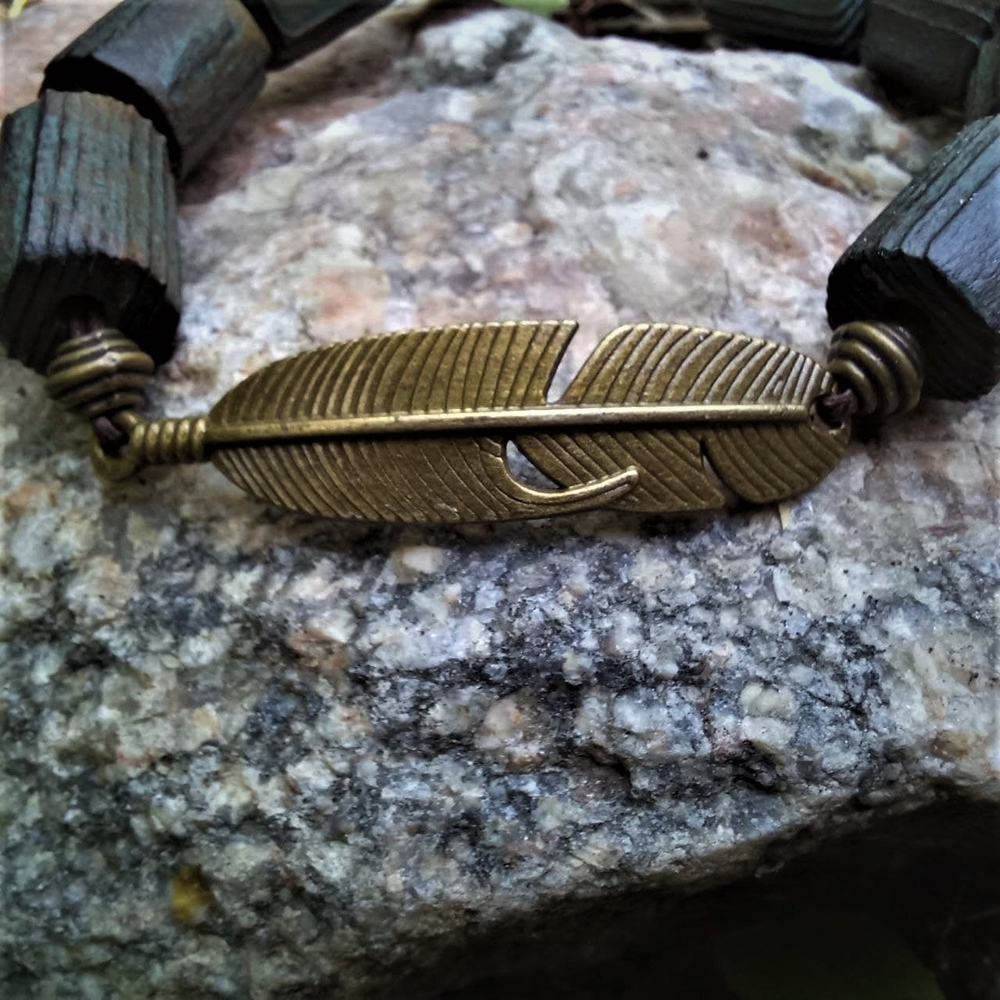 Браслет ПЕРО УДАЧИ бронза