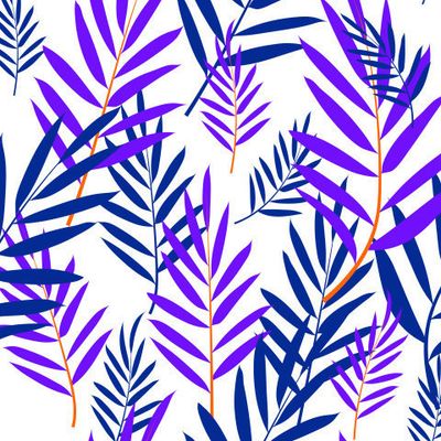 синие листья пальмы