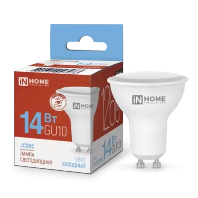 Лампа светодиодная LED-JCDRC-VC 14Вт 230В GU10 6500K 1260Лм IN HOME