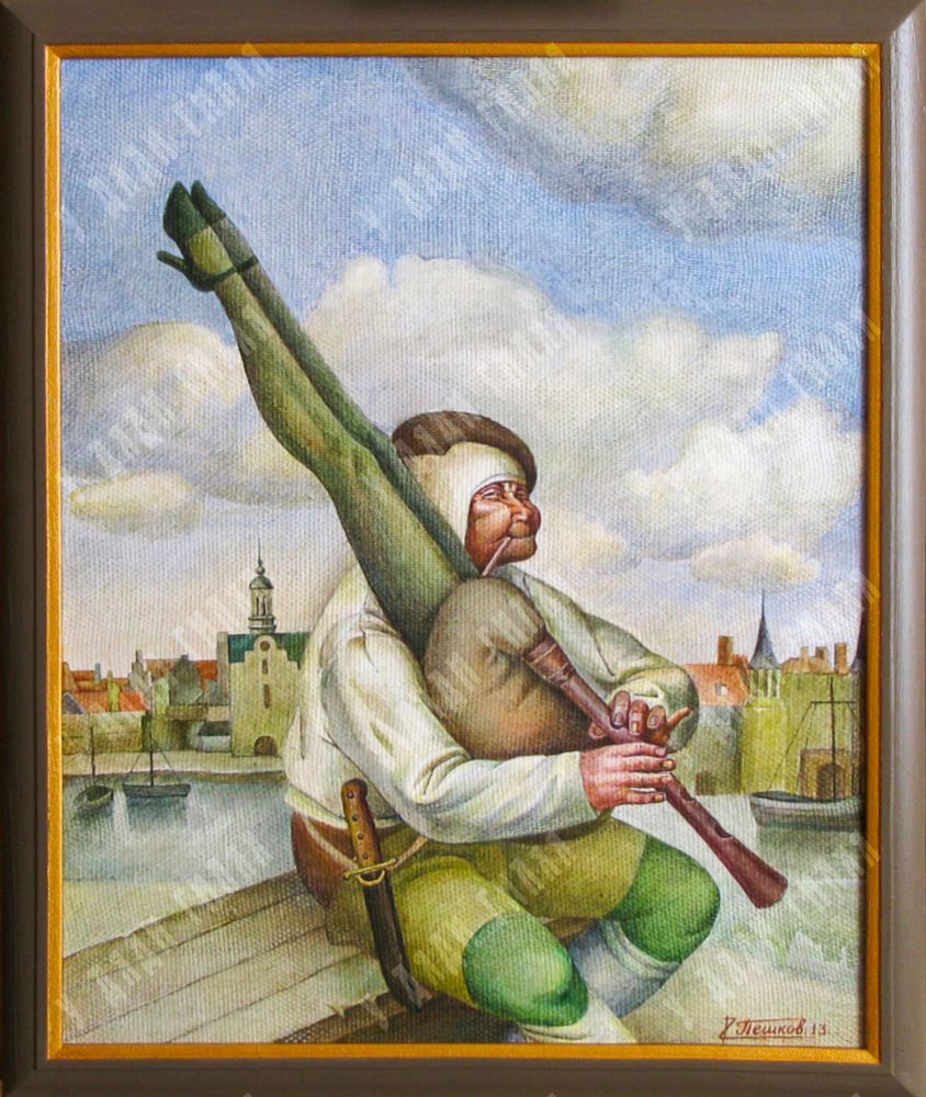 Конищева В. Утро на Кипре. Бумага, акварель. Россия, 2021 г.