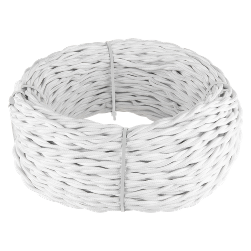 Ретро кабель витой 2х1,5 белый 20 м W6452201