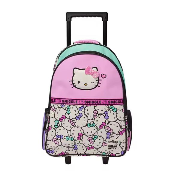 Çanta \ Bag \ Рюкзак  Smiggle Trolley Backpack With Light-Up Wheels – Hello Kitty