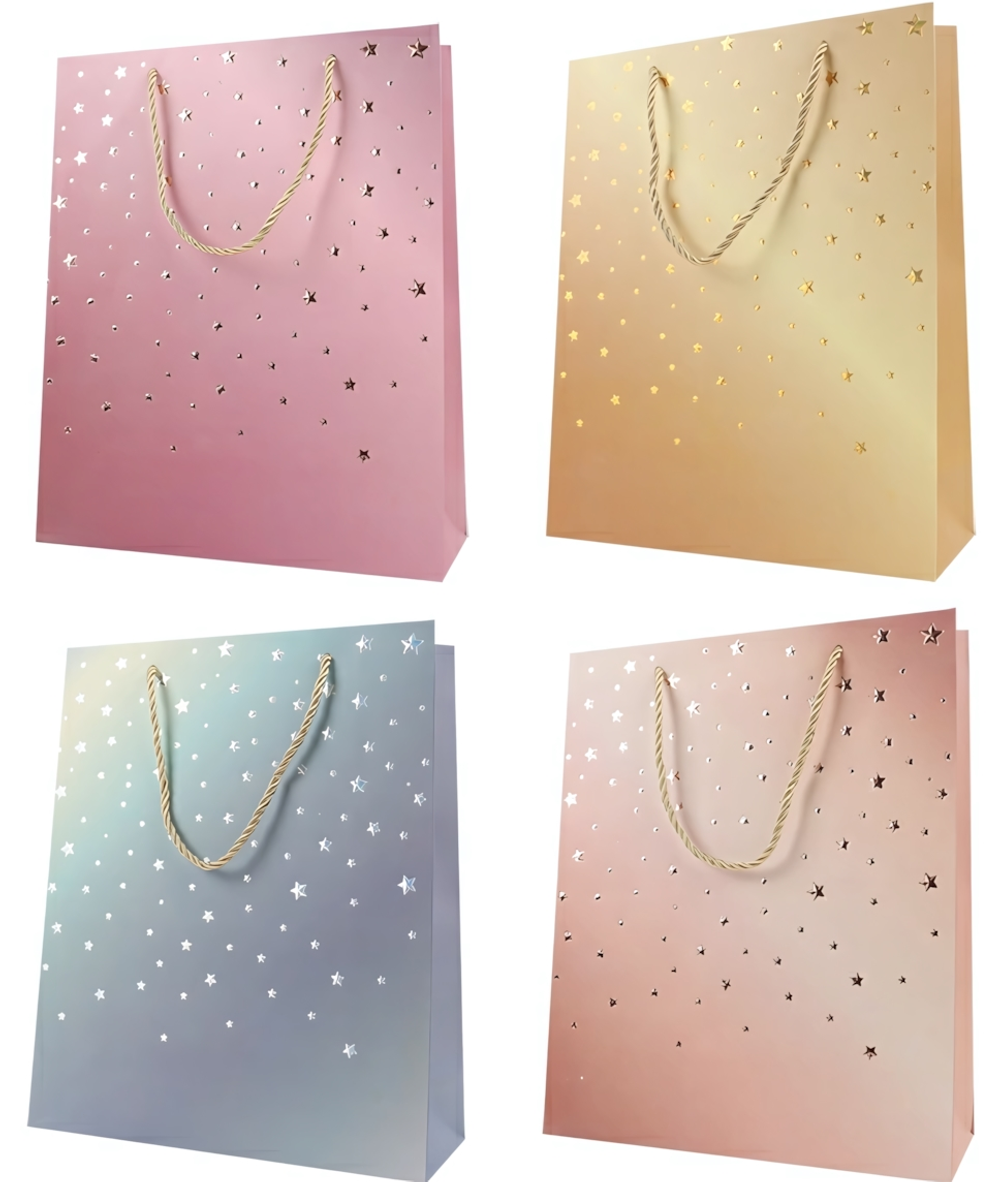 Пакет подарочный 26*32*10см. "Звездочки" (Darvish)