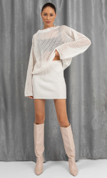 Джемпер-сетка из хлопка