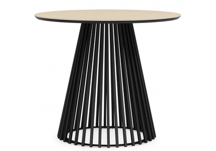 Керамический стол Woodville Нэнси 90 okara light yellow, черный