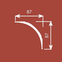 Карниз Ecopolymer, 87x87 мм
