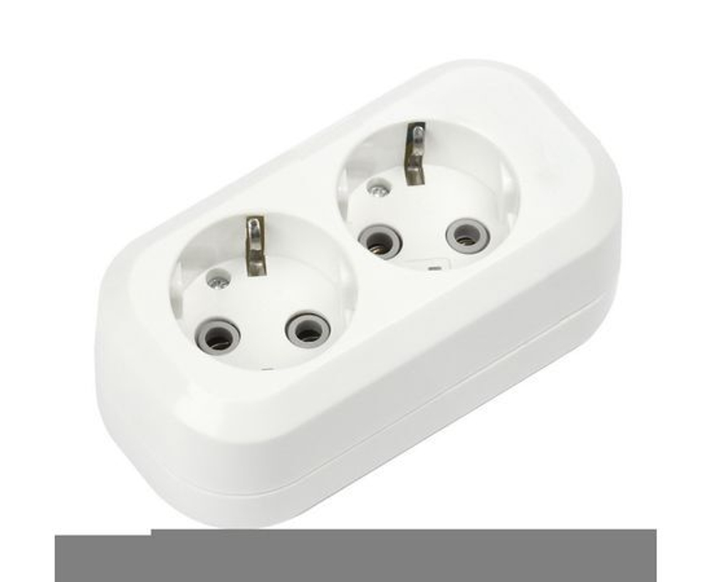 Сетевой удлинитель SmartBuy ПВС 3х1 2 розетки, 3 метра, 16А, земля, корпус АБС-пластик SBE-16-2-03-Z