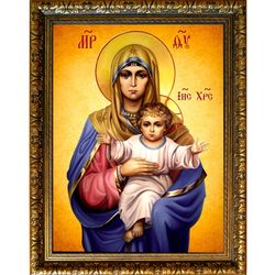 Объятия Отча (Уссурийская). Икона Богородицы на холсте.