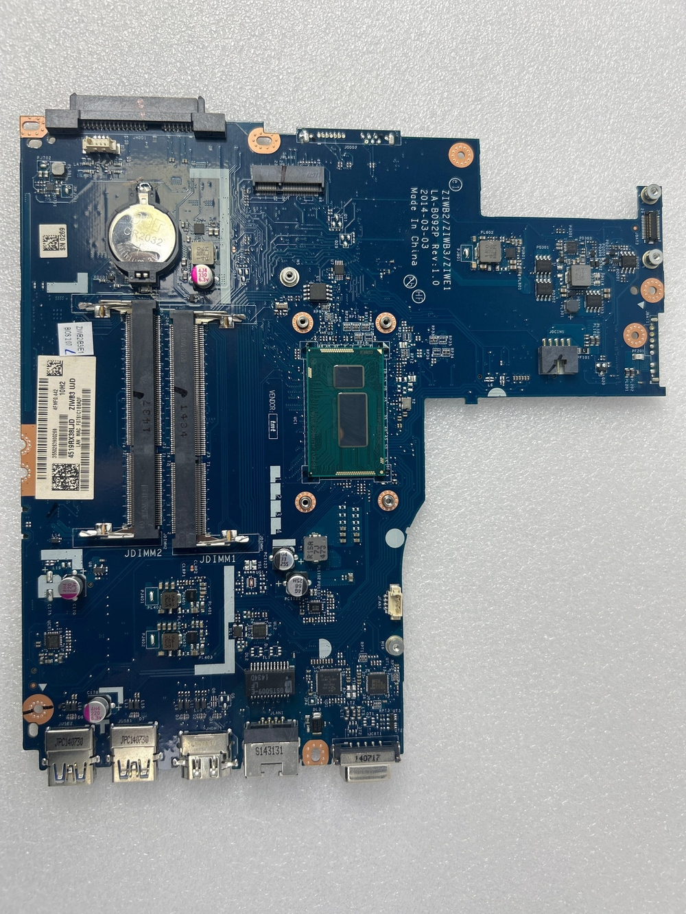 Материнская плата для ноутбука Lenovo B50-70 LA-B09 W8P UMA Intel core i3-4030 NFP DOC 1000 (5B20G46170), оригинал