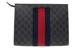 GUCCI Canvas Clutch Regular Men"s Black Gray