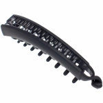 Заколка - банан для волос в пакете «PREMIUM», пэнэгро, цвет чёрный, 10см