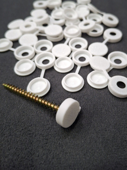 Пластиковые заглушки для саморезов, черные - 100 шт.