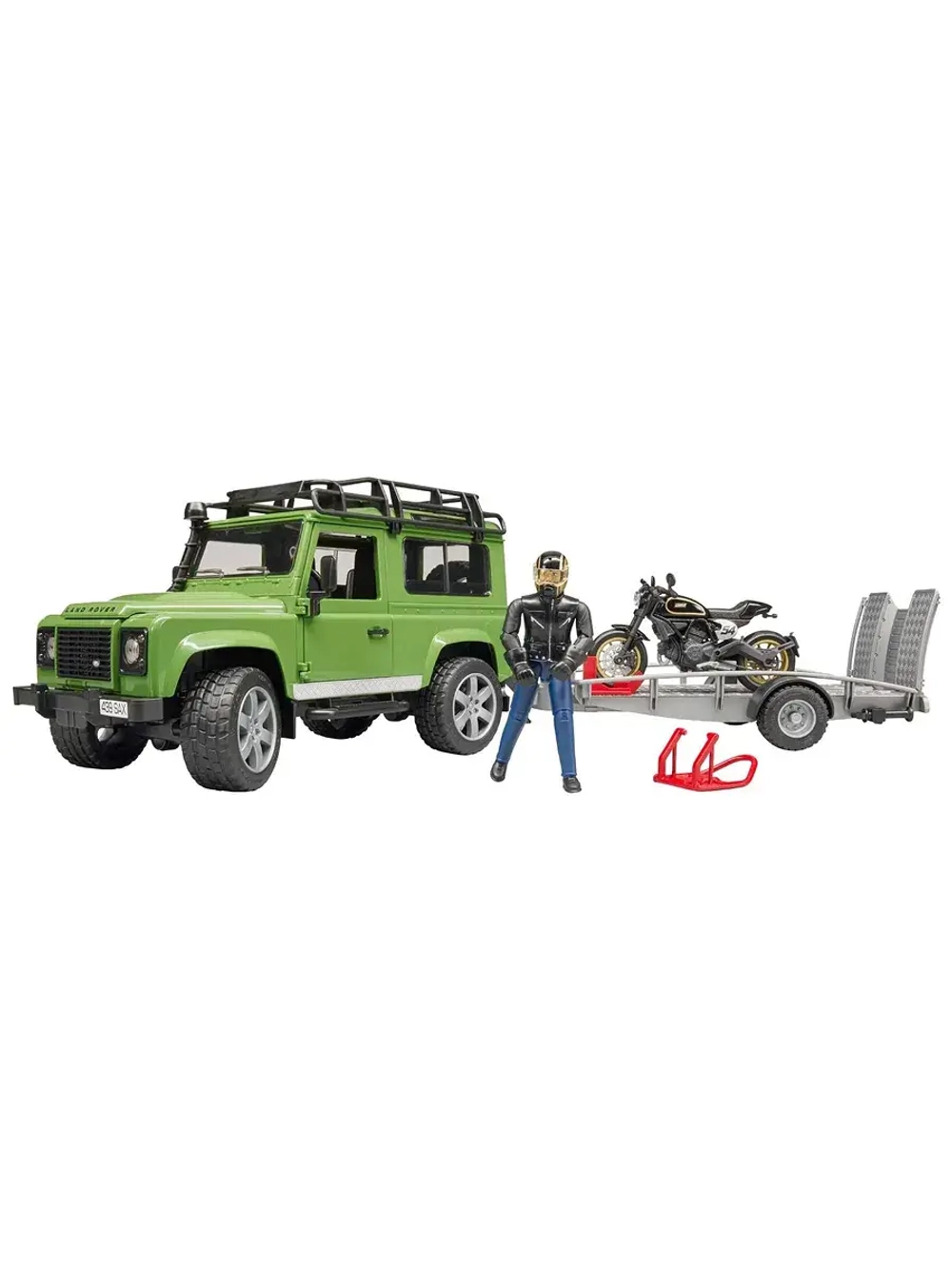 Внедорожник Land Rover с мотоциклом Ducati Брудер 02598