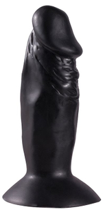 Чёрный анальный фаллос MENZSTUFF TINY HEAD - 13 см. (Цвет: черный)