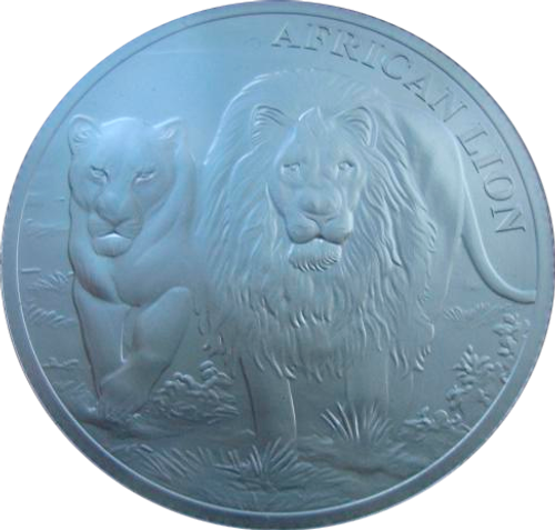 Конго 5000 франков 2016 Африканский лев СЕРЕБРО