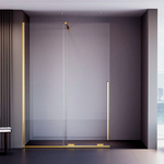 Душевая перегородка Veconi Premium Trento PTDW-50G, 1200x2000, брашированное золото, стекло прозрачное