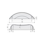 Ручка-ракушка 96мм, отделка никель лакированный
