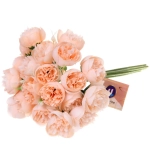 Цветы искусственные «Нежные пионы» букет 9шт 27 голов 30см чайные