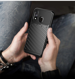 Чехол для Samsung Galaxy A40 цвет Black (черный), серия Onyx от Caseport