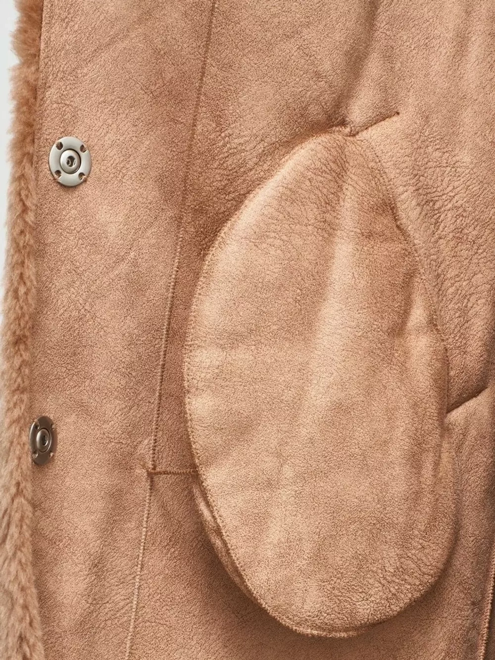 Шуба чебурашка длинная из овечьей шерсти, SilverFox (арт.S1072rm09bz)