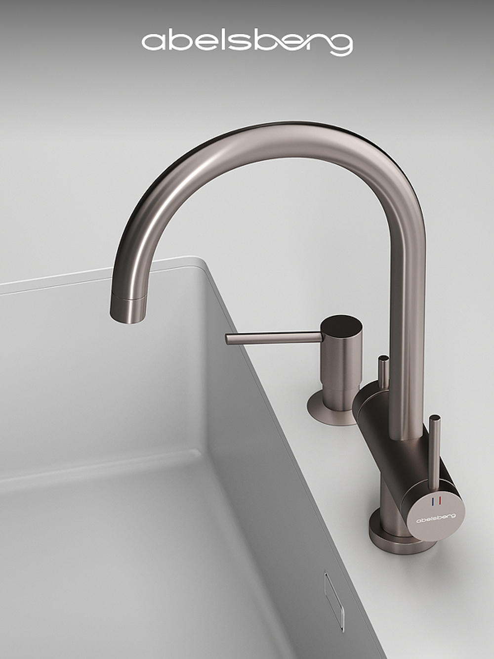 Смеситель для кухни Abelsberg Aera AWF70029BN цвет Титан