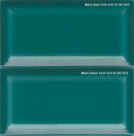Плитка настенная Metro Green glossy 150x75х9 мм