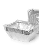 Прямоугольные алюминиевые формы - 490 мл, 10 шт.