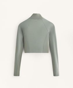 Oysho Лонгслив Comfortlux Rib, серый хаки