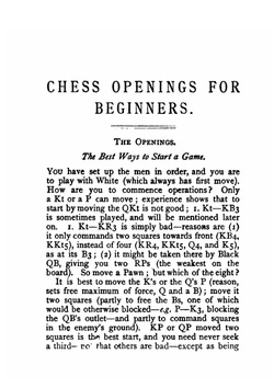 Chess Openings for Beginners | Cunnington Edward Ernest