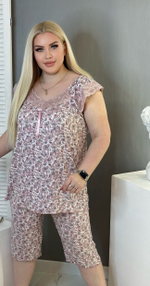 Пижама жен.б/в бриджи+футболка крыло 324