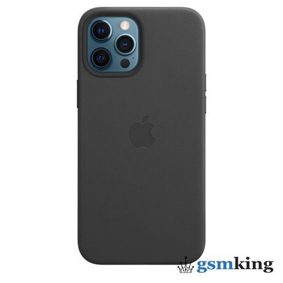 Leather Case with MagSafe iPhone 12 Pro Max Black (Чёрный)