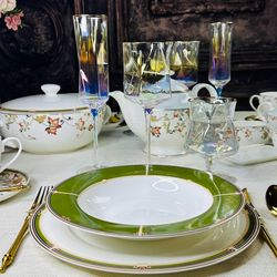 Lenardi 145-386 Набор из 6 глубоких тарелок 23см КАССИОПЕЯ в под.уп.(х6)Костяной фарфор