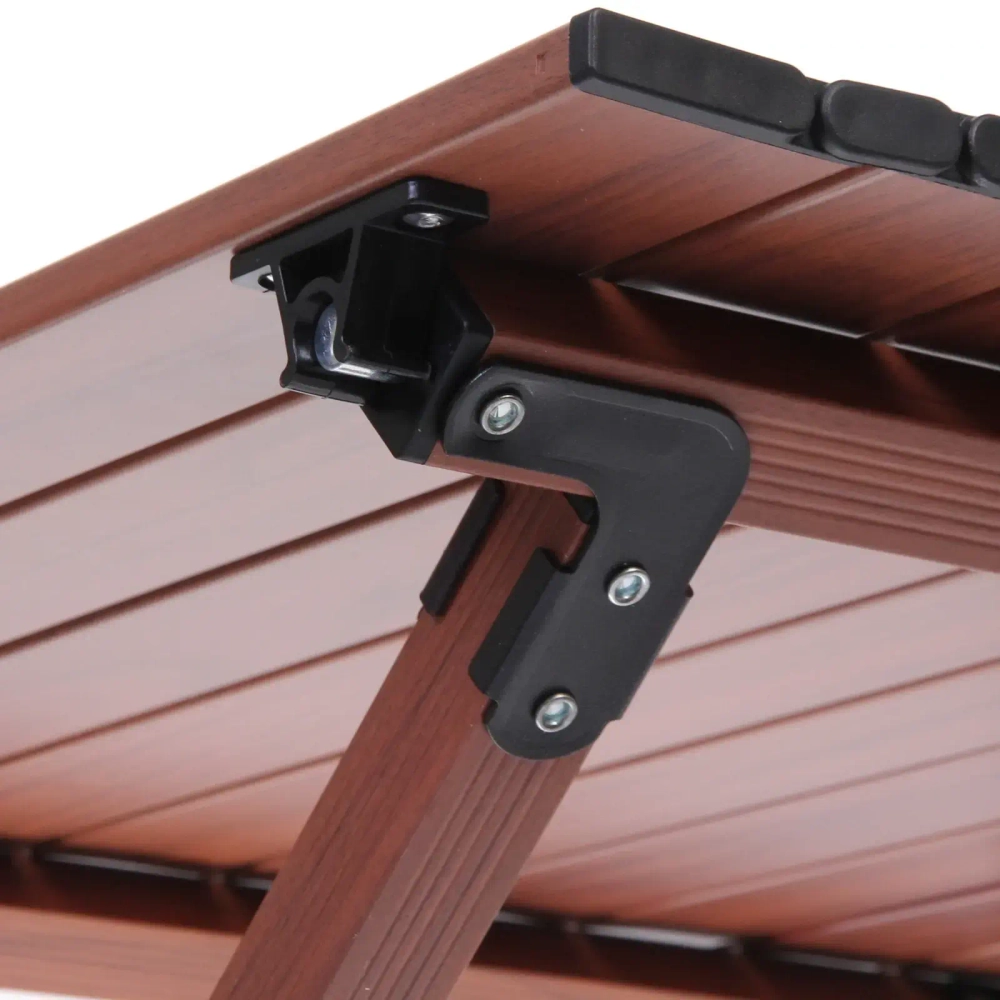 Стол кемпинговый складной DC-5003, 114*59*43 см, цвет: орех, каркас алюминий, ТуристМастер