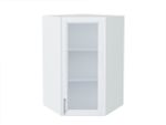Шкаф верхний угловой остекленный Сканди