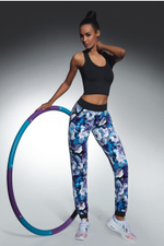 Легинсы для фитнеса Chalice с цветочным рисунком (Размер: L) (Цвет: разноцветный)