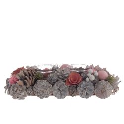 GAEM Подсвечник "Новогодняя композиция", L30 W14 H8 см